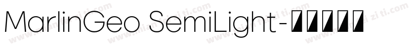 MarlinGeo SemiLight字体转换